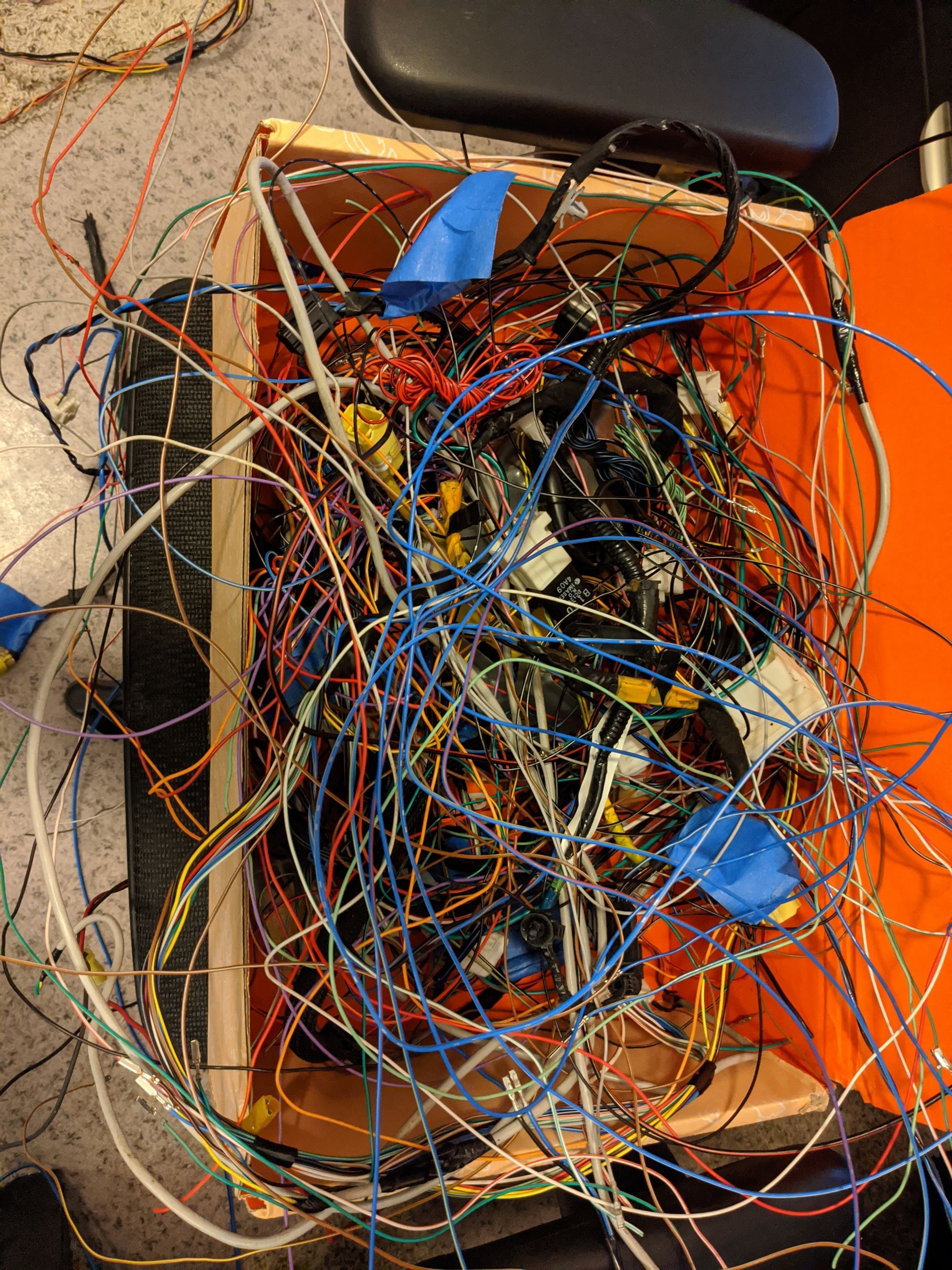 Wiring harness cleanup, round #1
