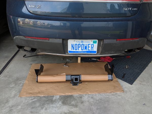 MKZ trailer hitch for a bike rack