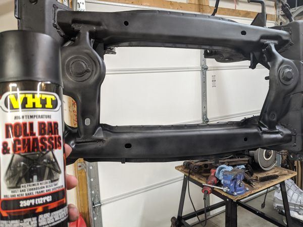 Finishing painting the subframe and suspension with VHT